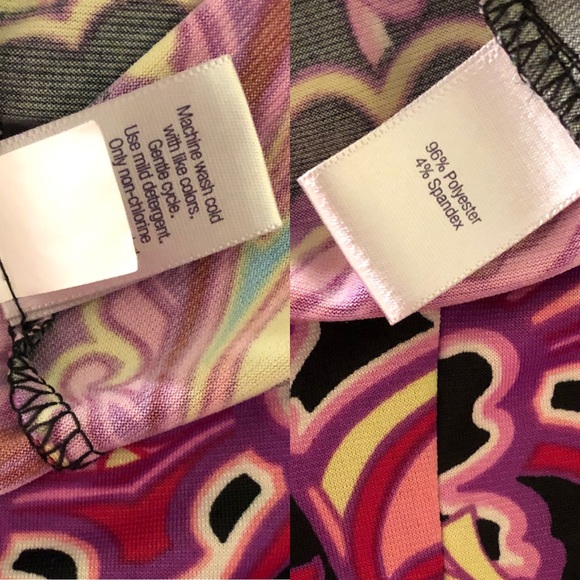 Jennifer Lopez paisley halter top blouse L EUC - Picture 7 of 7